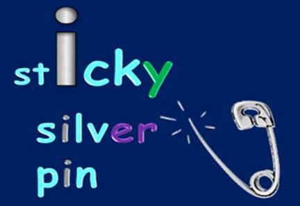 Short I sound: sticky silver pin