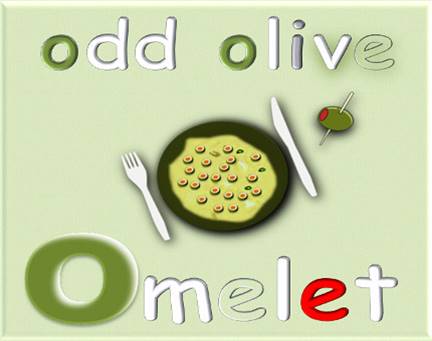 Short O sound: odd olive omelet