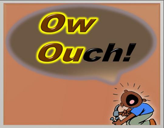 OW/OU sound: ow ouch!