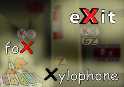 X sound: fox exit xylophone